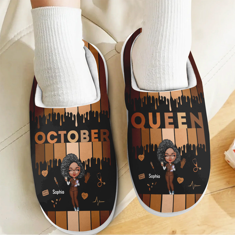 Personalized Slippers, Custom Birthday Gifts For October Girls, Birthday Gifts for Nurses