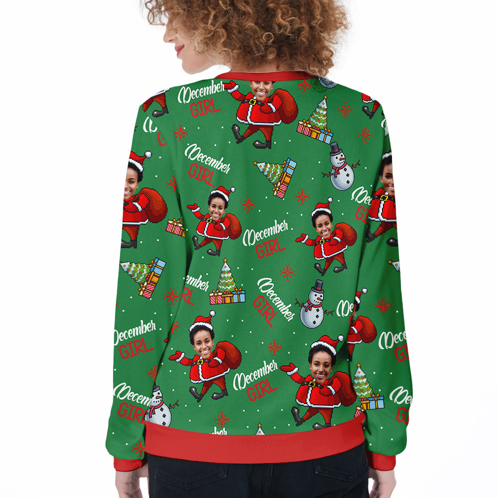 Custom Birthday Sweater, Queens Born In December, December Birthday Gifts For Afro Woman, December Birthday Gifts