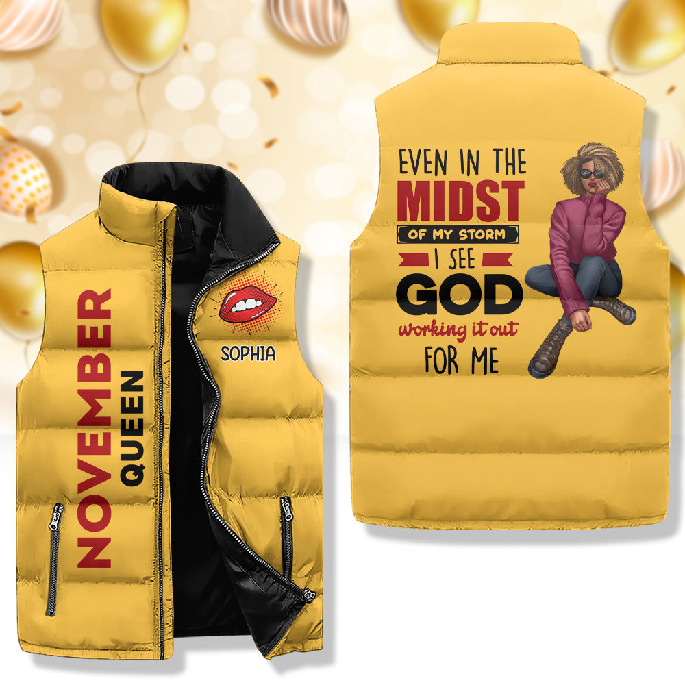 Puffer Vest - November Birthday Gifts, Custom Birthday Gift, Queens Are Born In November