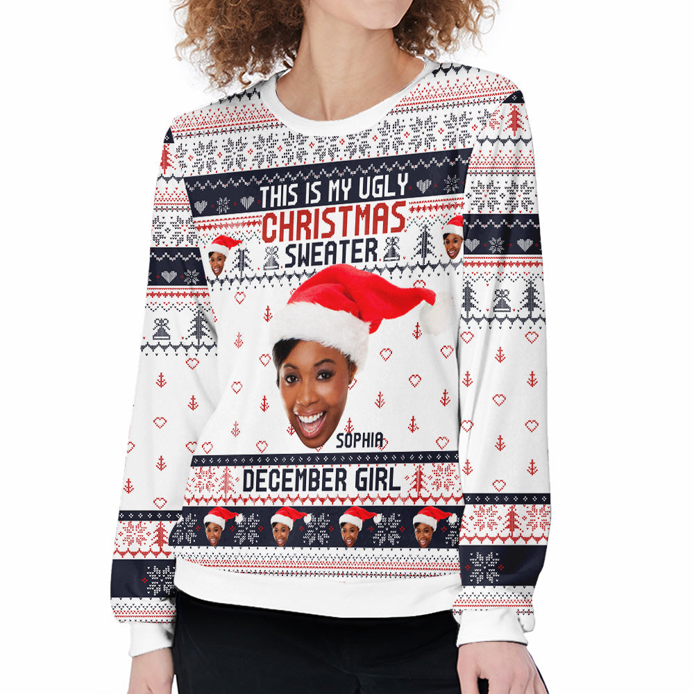 Custom Birthday Sweater, Queens Born In December, December Birthday Gifts For Afro Woman, December Birthday Gifts