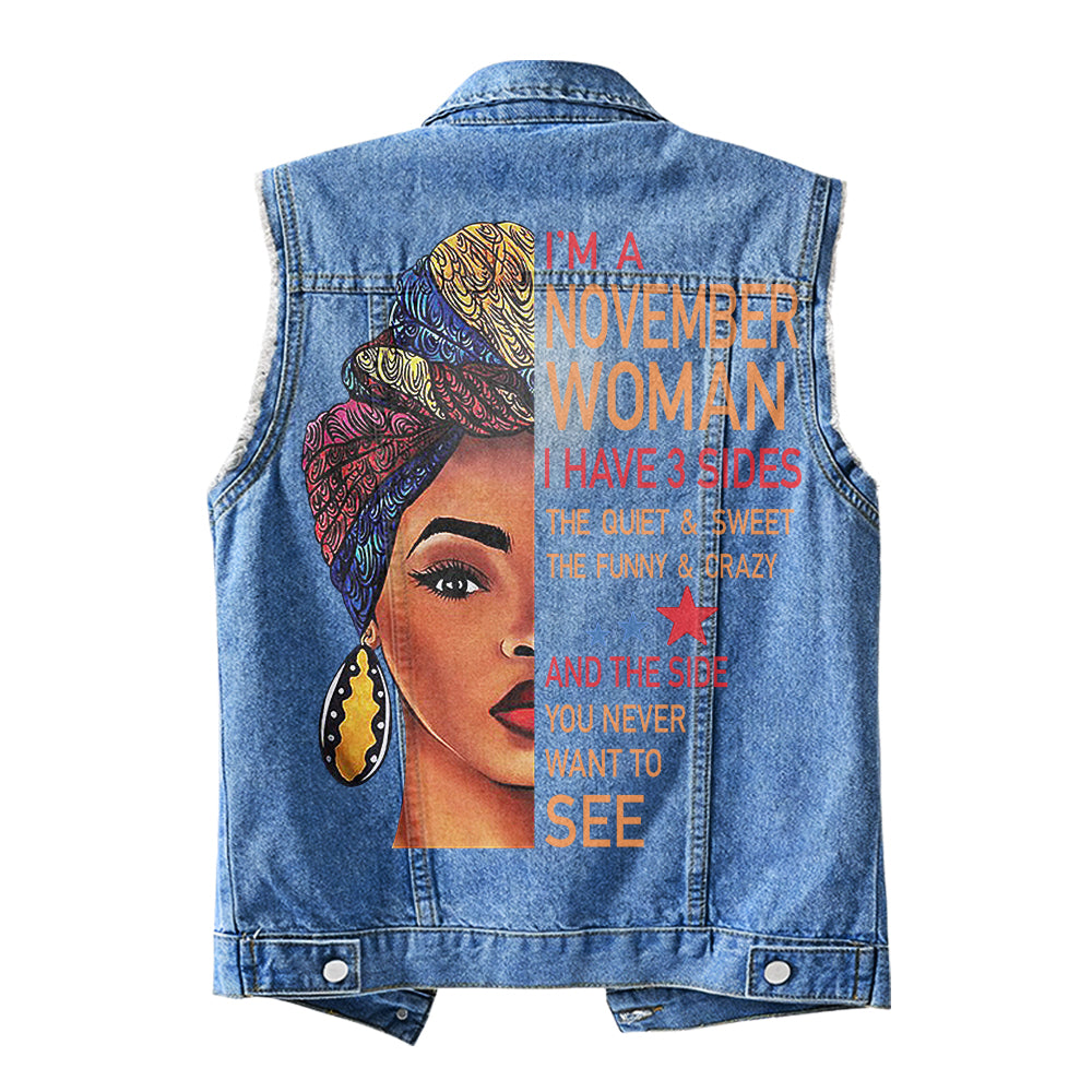 Premium Log Denim Vest - Personalised 50th Birthday Gifts, Gift Ideas 50th Birthday Woman