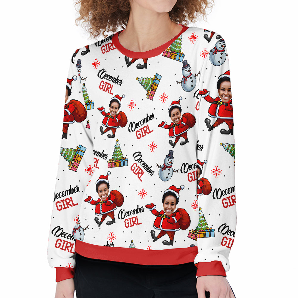 Custom Birthday Sweater, Queens Born In December, December Birthday Gifts For Afro Woman, December Birthday Gifts