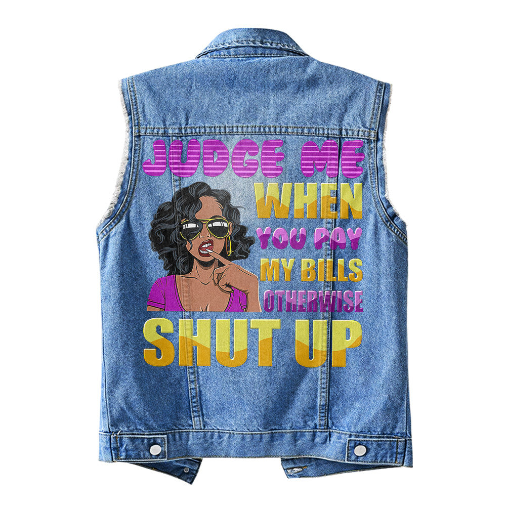 Premium Log Denim Vest - Personalised 50th Birthday Gifts, Gift Ideas 50th Birthday Woman