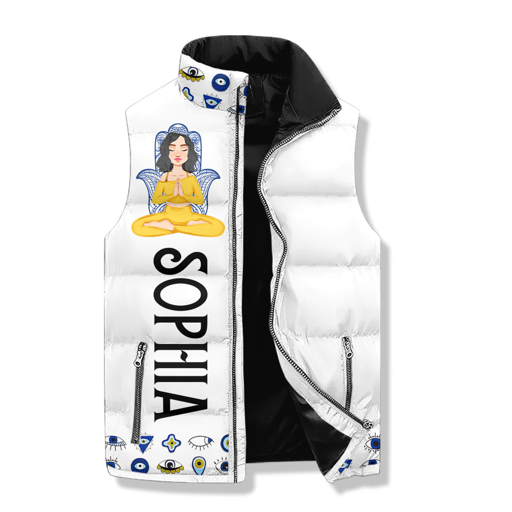 Puffer Vest - Gift For Women, Puffer Vest Yoga, Yoga Lover