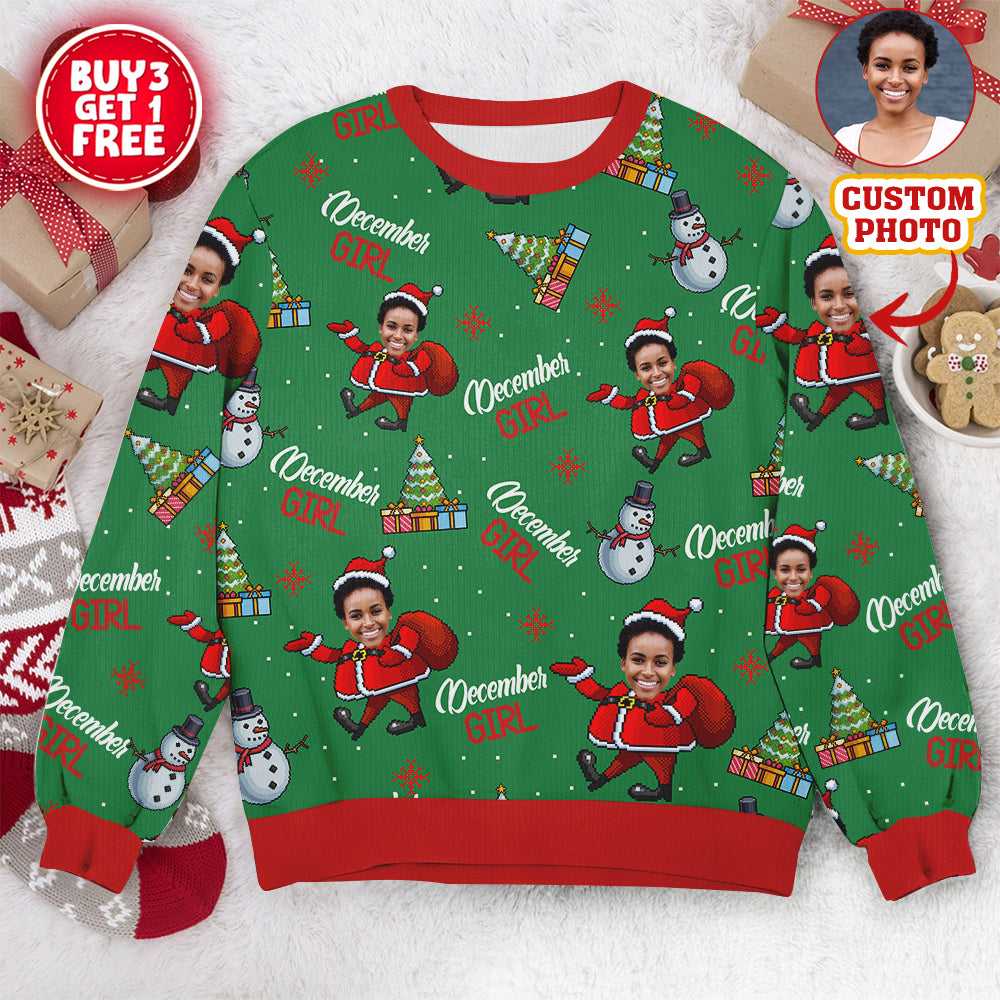 Custom Birthday Sweater, Queens Born In December, December Birthday Gifts For Afro Woman, December Birthday Gifts