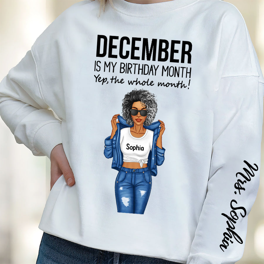 Personalised December Birthday Gifts, December And Fabulous Sweatshirt, December Birthday Shirt Ideas, Gift Ideas For December Birthday Woman