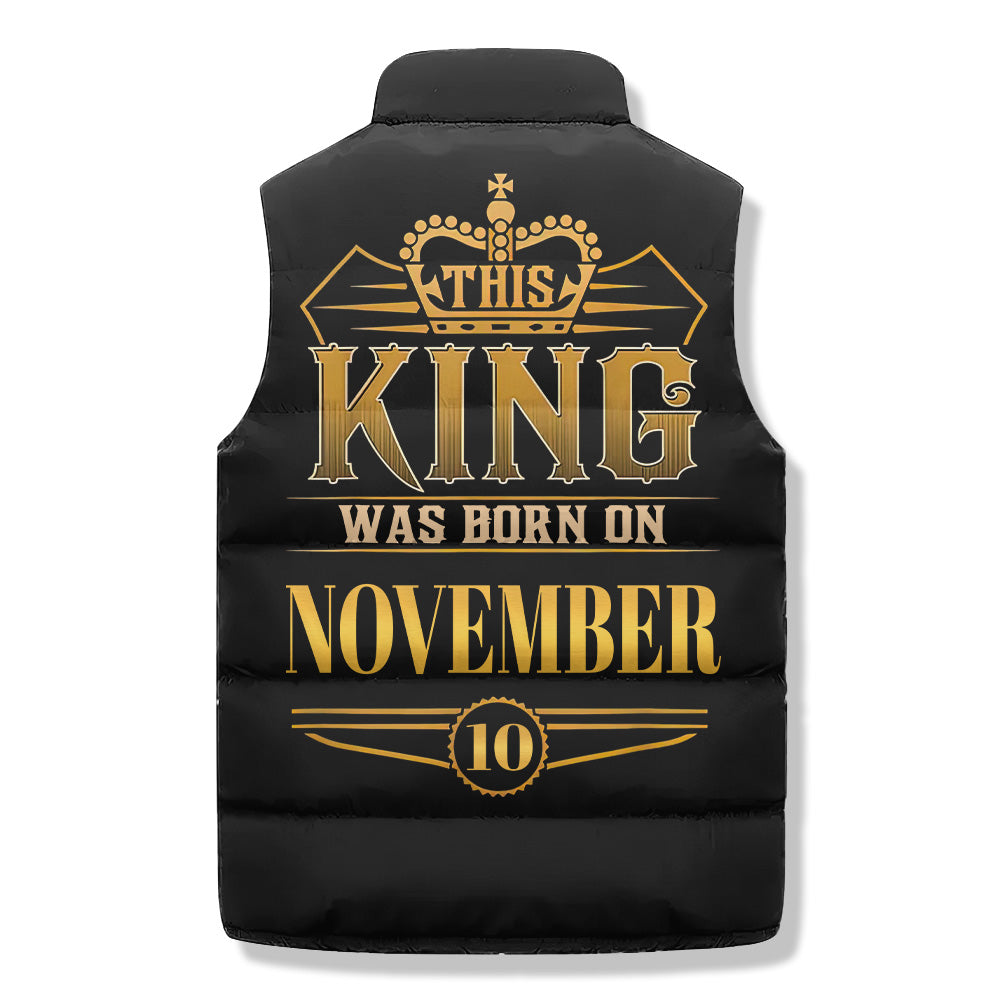 Puffer Vest - Personalised November Birthday Month, Gift Ideas For November Birthday Men