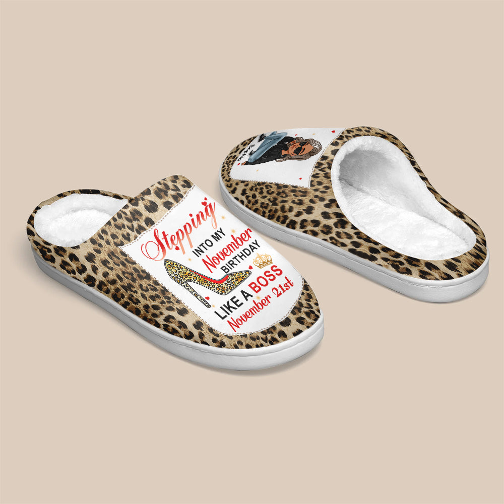 Personalized Slippers, Custom Birthday Gifts For November Girls, November Gifts