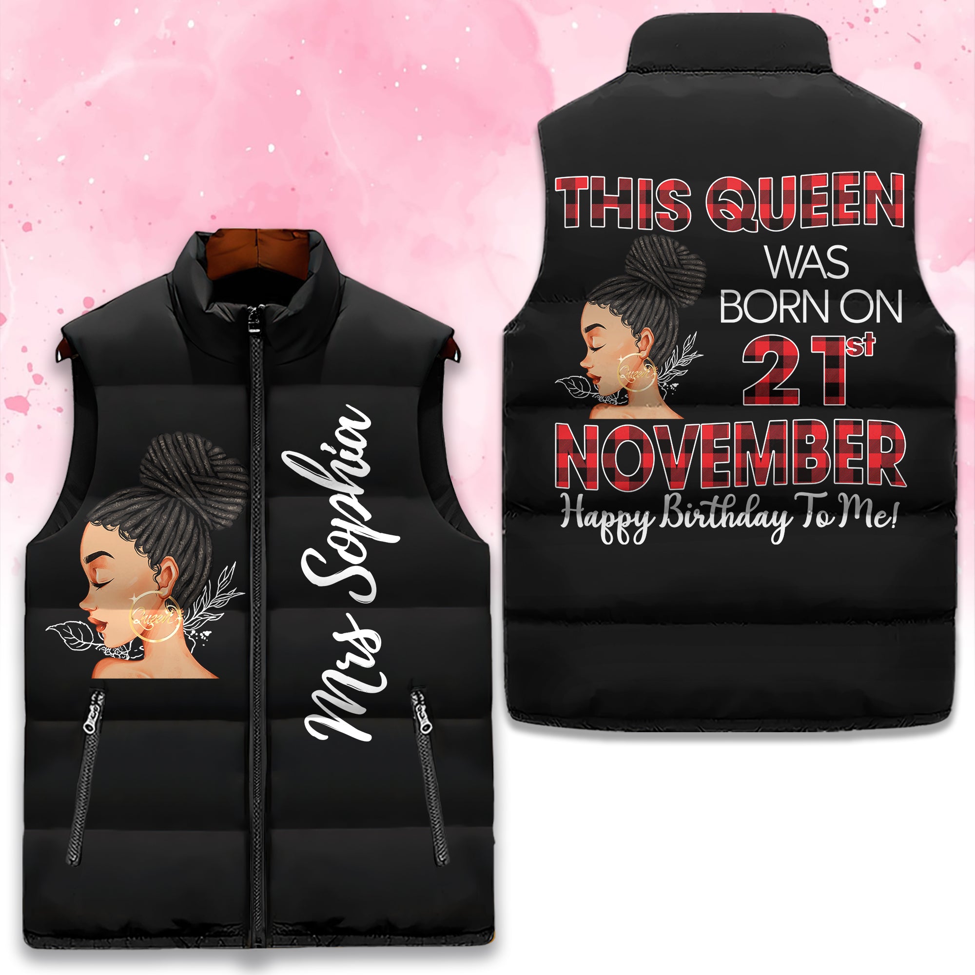 Puffer Vest - Personalized November Birthday Month, Gift Ideas For November Birthday