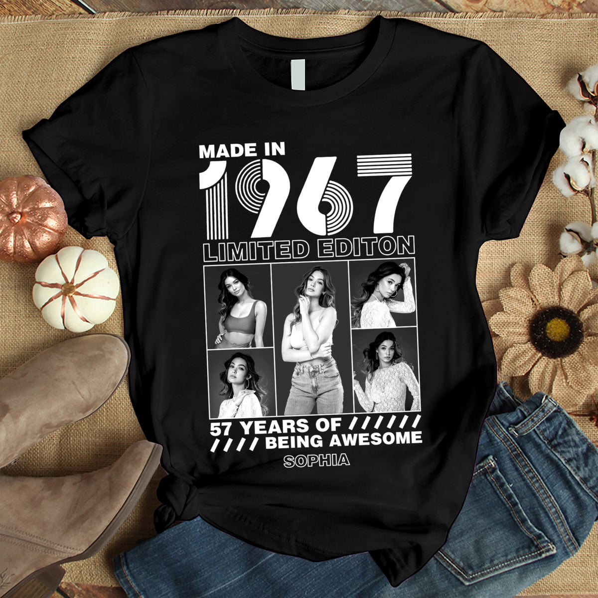 57th Birthday Shirts, Custom Birthday Shirts, Turning 57 Shirt, Gifts For Women Turning 57, 57 And Fabulous Shirt -YPT-TLT
