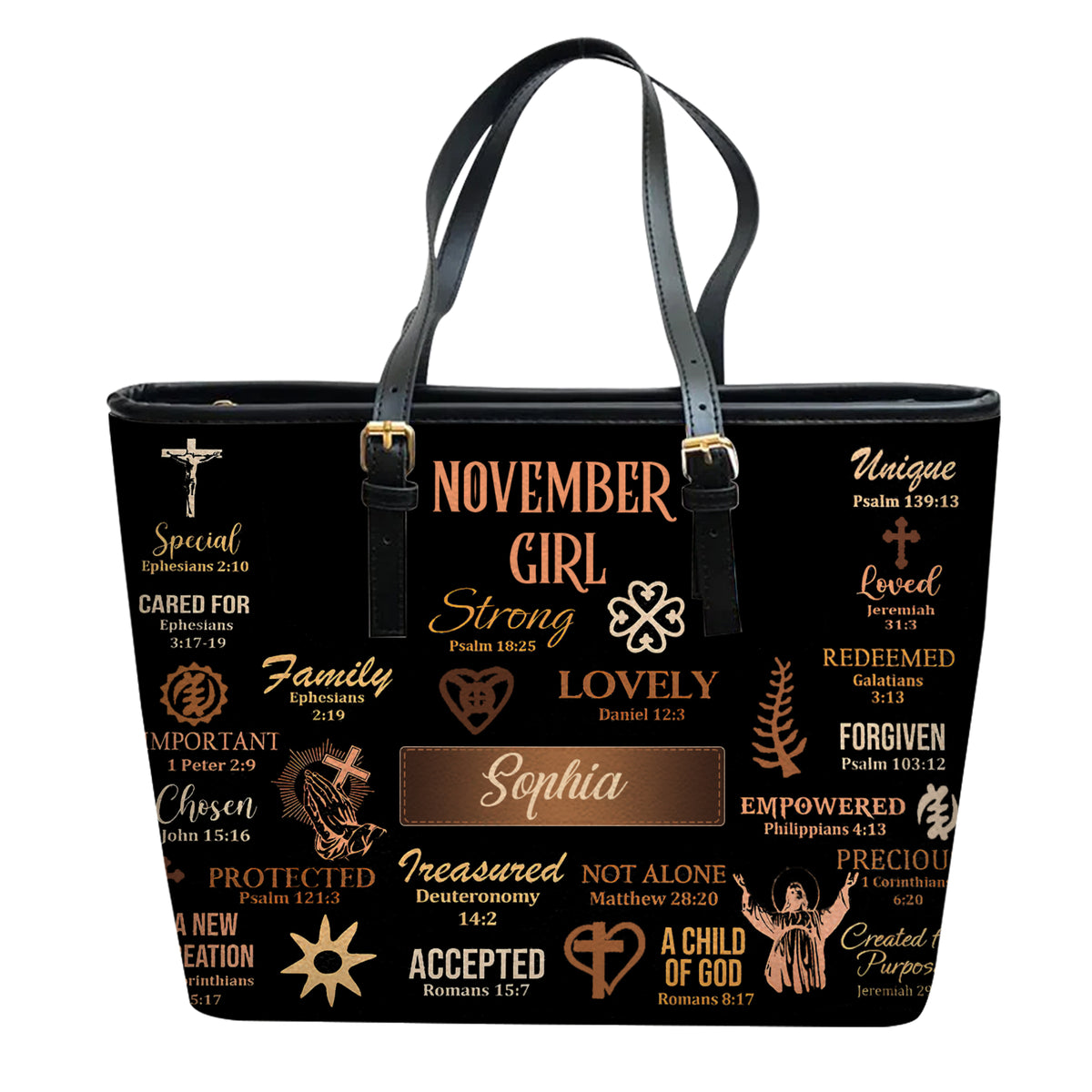 Personalized Leather Bucket Bag, November Birthday Gifts, Queens Are Born In November