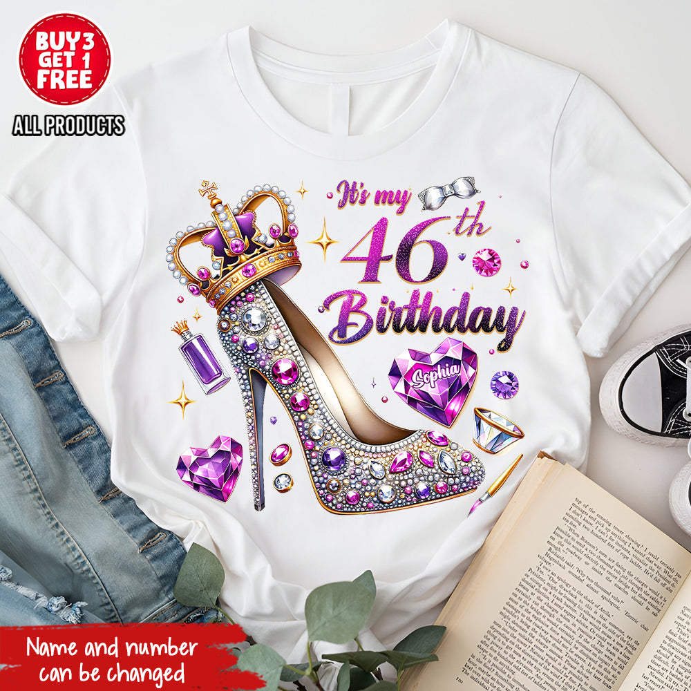 46th Birthday Shirts, Custom Birthday Shirts, Turning 46 Shirt, Gifts For Women Turning 46, 46th Birthday Shirts For Her-YPT-ALK