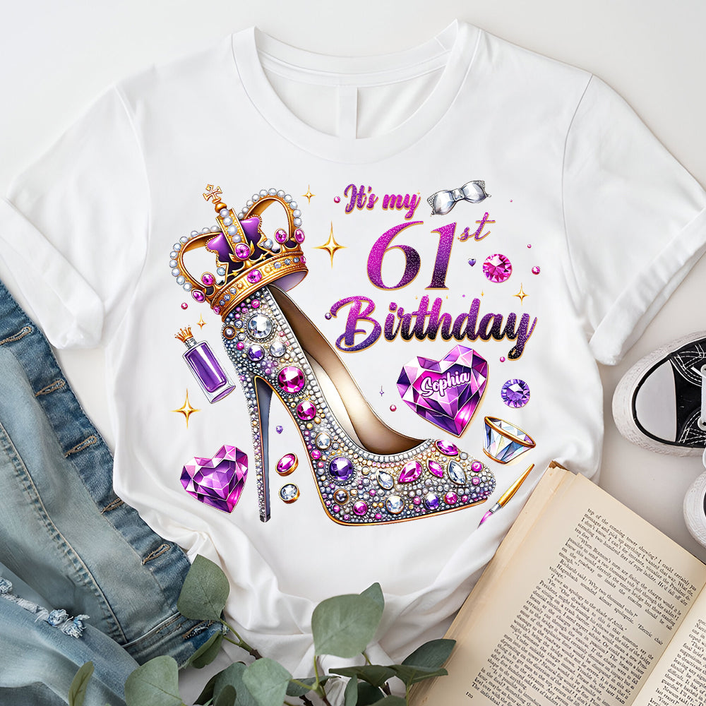 61st Birthday Shirts, Custom Birthday Shirts, Turning 61 Shirt, Gifts For Women Turning 61, 61st Birthday Shirts For Her-YPT-ALK