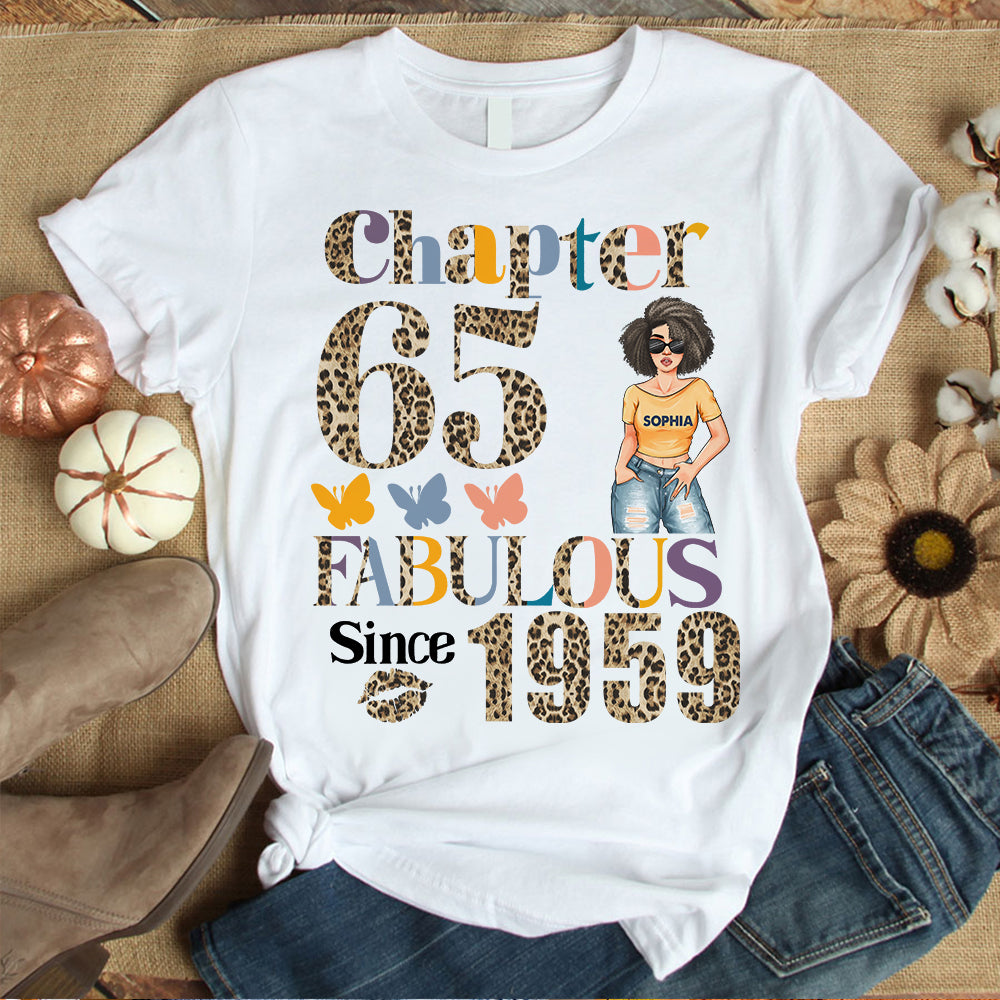 Chapter 65, Fabulous Since 1959 65th Birthday Unique T Shirt For Woman, Custom Birthday Shirt, Her Gifts For 65 Years Old , Turning 65 Birthday Cotton Shirt - YPT-HCT
