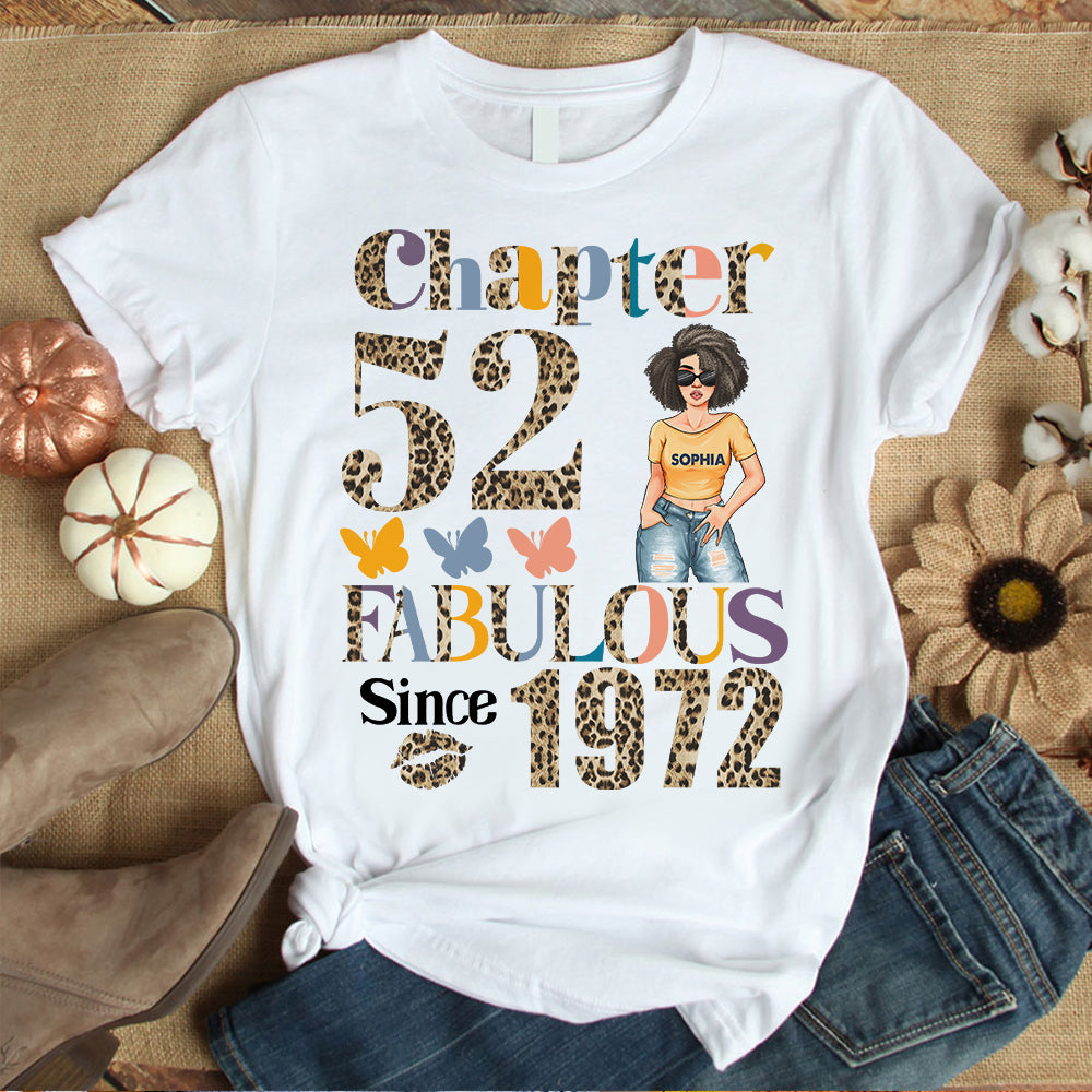 Chapter 52, Fabulous Since 1972 52nd Birthday Unique T Shirt For Woman, Custom Birthday Shirt, Her Gifts For 52 Years Old , Turning 52 Birthday Cotton Shirt - YPT-HCT