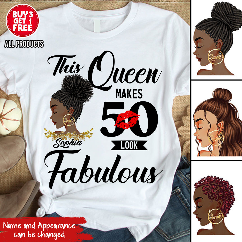 Personalized 50th Birthday Unique T Shirt For Woman, Custom Birthday Shirt, Her Gifts For 50 Years Old , Turning 50 Birthday Cotton Shirt-YPT-HCT