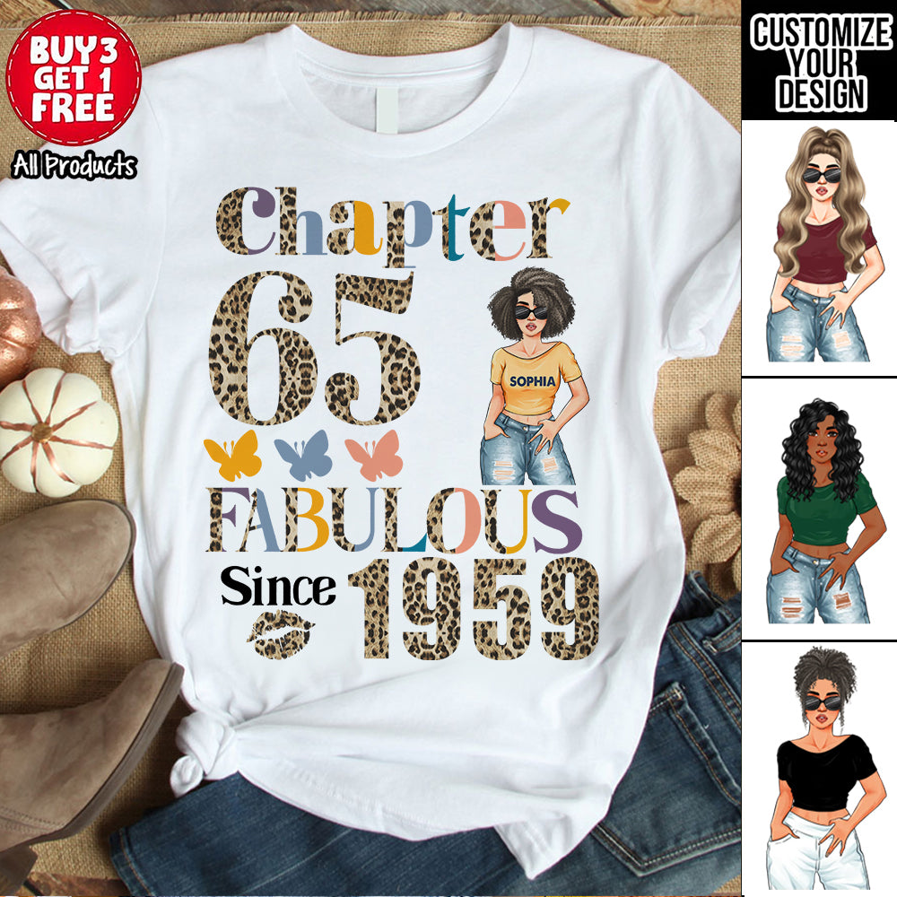 Chapter 65, Fabulous Since 1959 65th Birthday Unique T Shirt For Woman, Custom Birthday Shirt, Her Gifts For 65 Years Old , Turning 65 Birthday Cotton Shirt - YPT-HCT