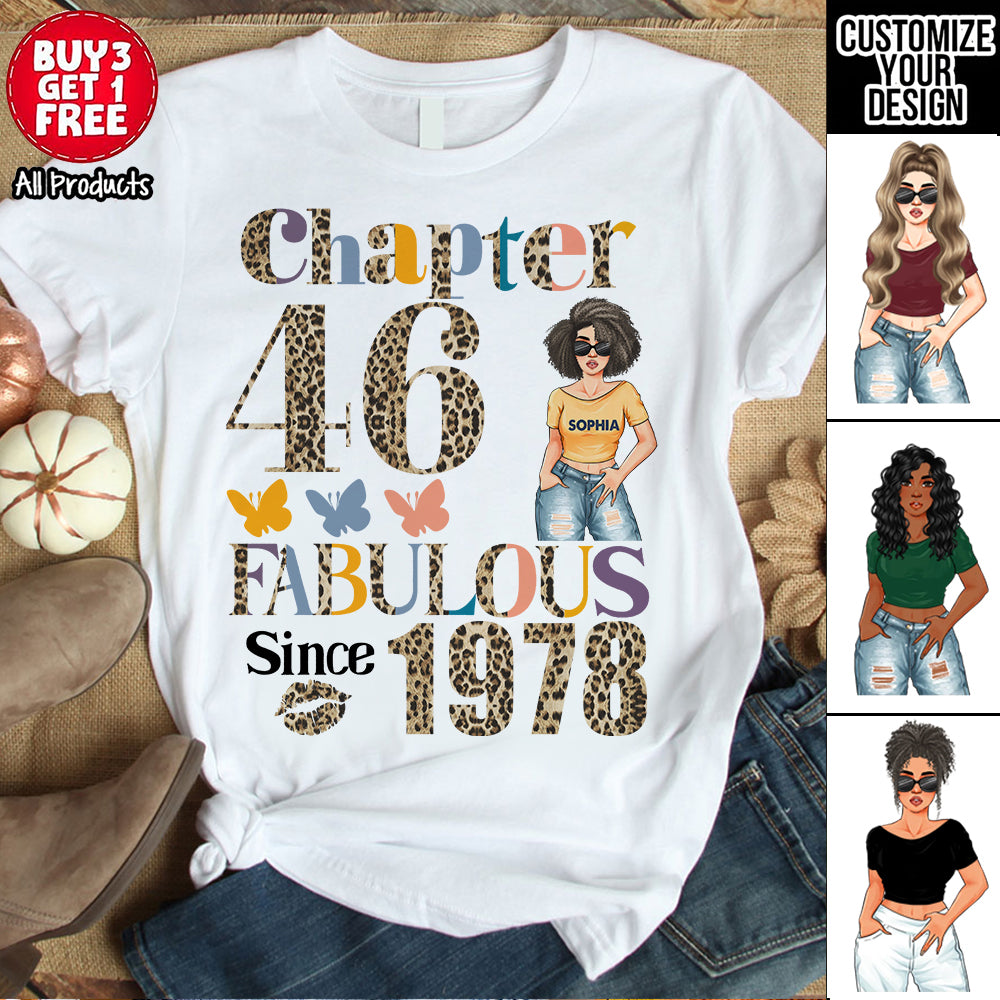 Chapter 46, Fabulous Since 1978 46th Birthday Unique T Shirt For Woman, Custom Birthday Shirt, Her Gifts For 46 Years Old , Turning 46 Birthday Cotton Shirt - YPT-HCT