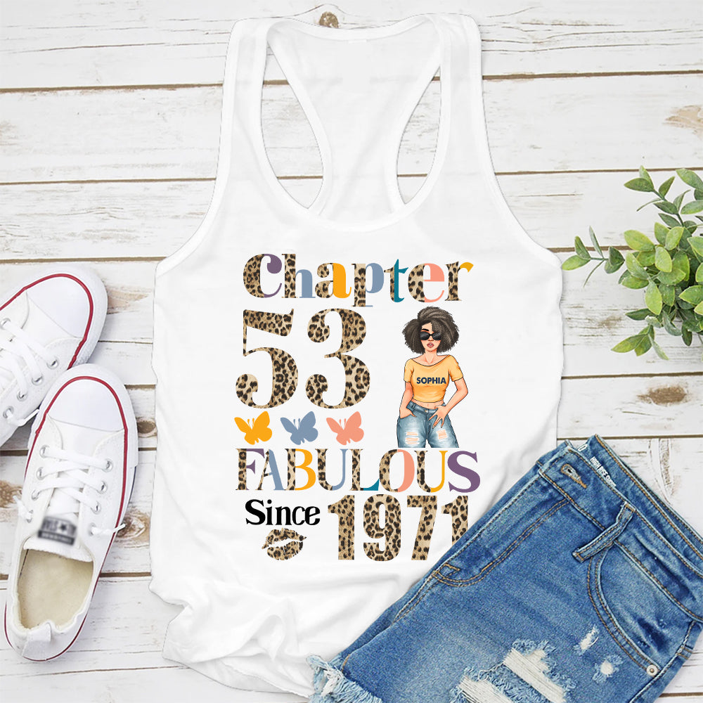 Chapter 53, Fabulous Since 1971 53rd Birthday Unique T Shirt For Woman, Custom Birthday Shirt, Her Gifts For 53 Years Old , Turning 53 Birthday Cotton Shirt - YPT-HCT