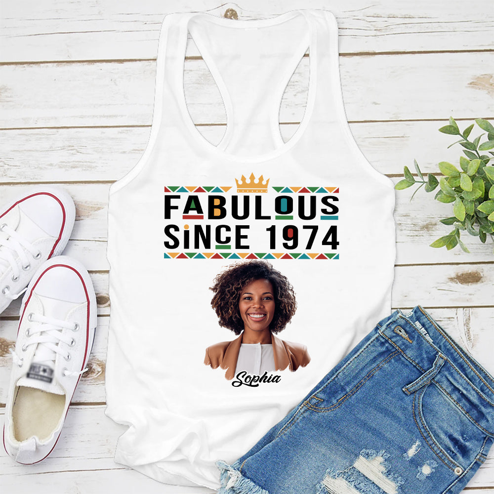 50th Birthday Shirts, Custom Birthday Shirts, Turning 50 Shirt, Gifts For Women Turning 50, 50 And Fabulous Shirt, 1974 Shirt - HCT