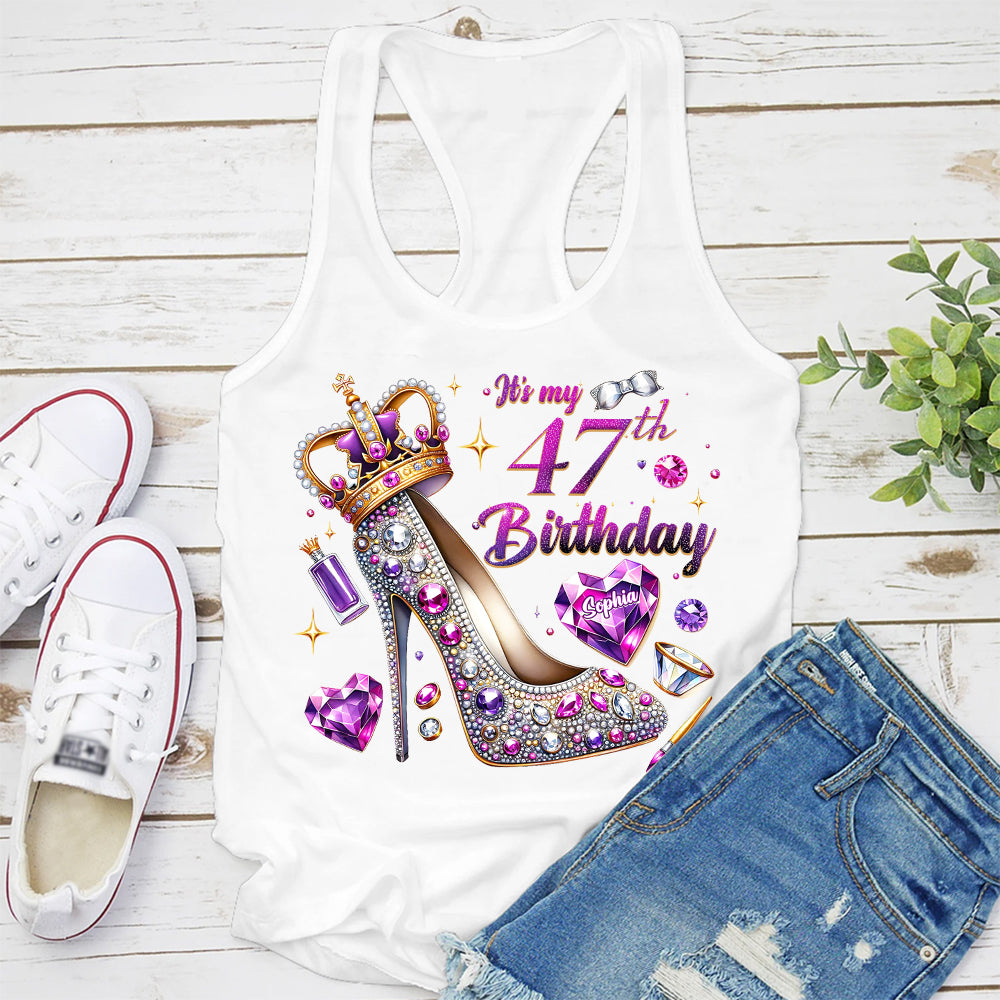 47th Birthday Shirts, Custom Birthday Shirts, Turning 47 Shirt, Gifts For Women Turning 47, 47th Birthday Shirts For Her-YPT-ALK