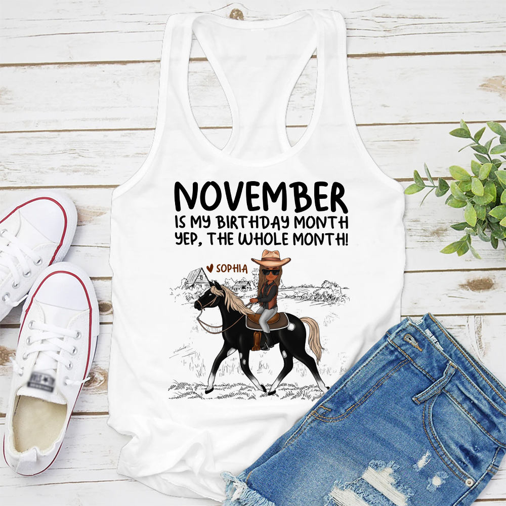 November Birthday Shirt, Custom Birthday Shirt, November Birthday Shirts For Woman, November Birthday Gifts, Who loves Horses