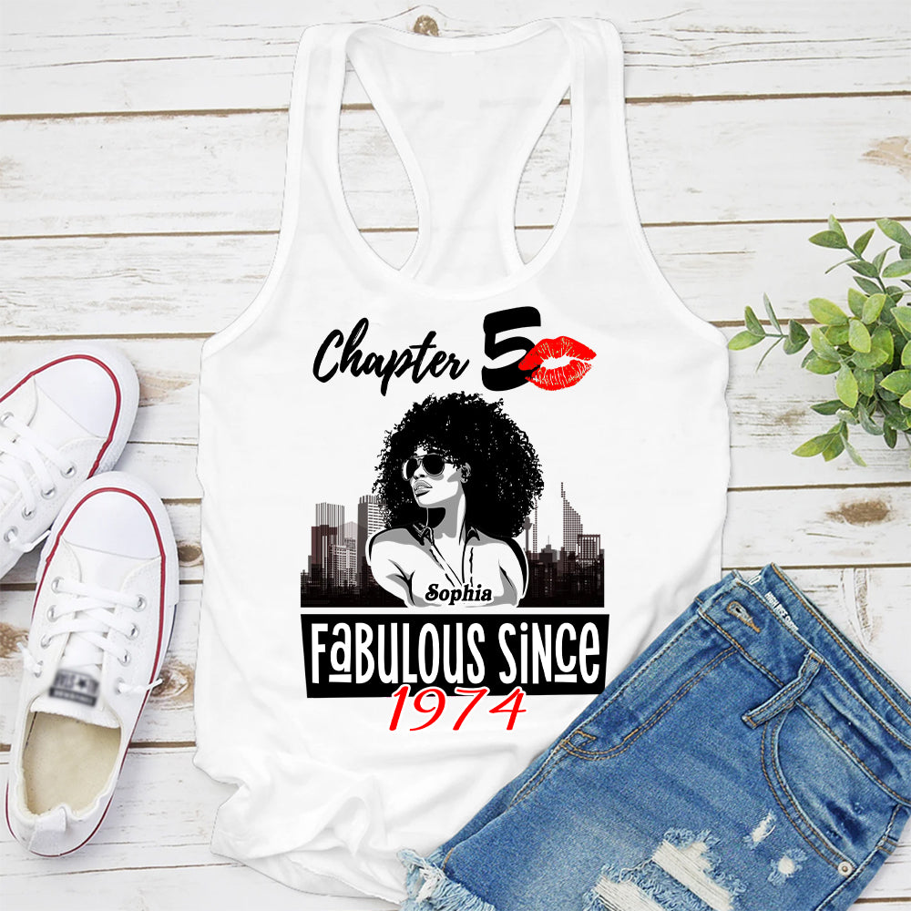 50th Birthday Shirts, Custom Birthday Shirts, Turning 50 Shirt, Gifts For Women Turning 50, 50 And Fabulous Shirt, 1974 Shirt - ALK