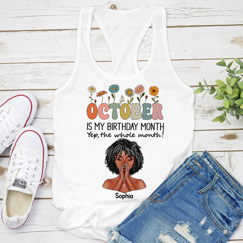 October Birthday Shirt, Custom Birthday Shirt, Queens Are Born In October Birthday Shirts For Woman