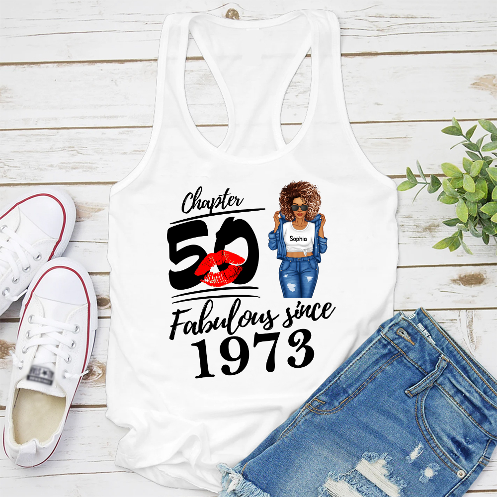50th Birthday Shirts, Custom Birthday Shirts, Turning 50 Shirt, Gifts For Women Turning 50, 50 And Fabulous Shirt, 1973 Shirt