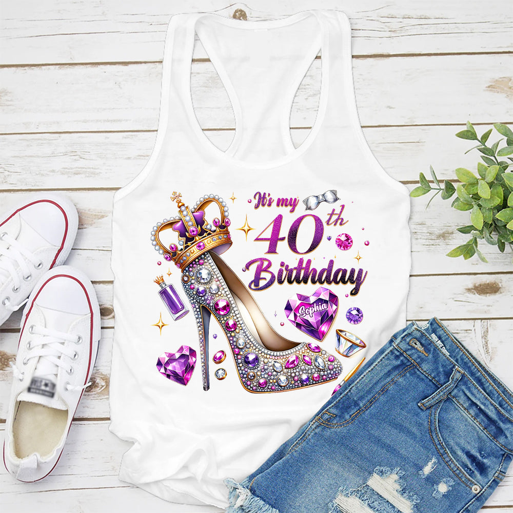 40th Birthday Shirts, Custom Birthday Shirts, Turning 40 Shirt, Gifts For Women Turning 40, 40 And Fabulous Shirt, 40th Birthday Shirts For Her-YPT-ALK