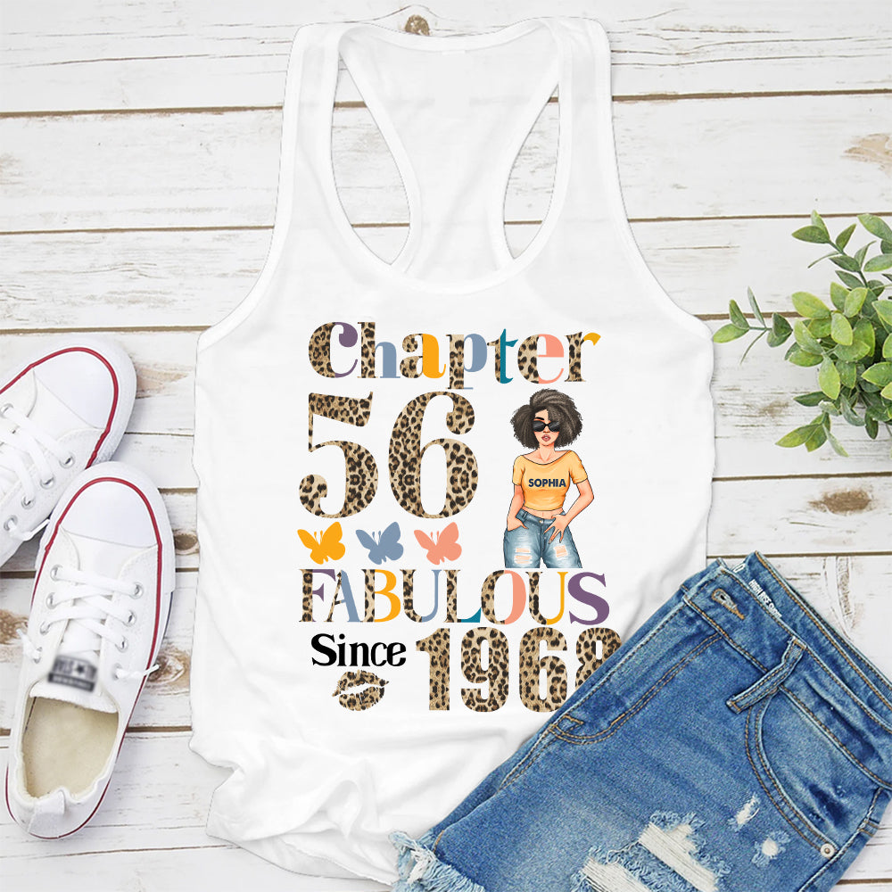 Chapter 56, Fabulous Since 1968 56th Birthday Unique T Shirt For Woman, Custom Birthday Shirt, Her Gifts For 56 Years Old, Turning 56 Birthday Cotton Shirt - YPT-HCT