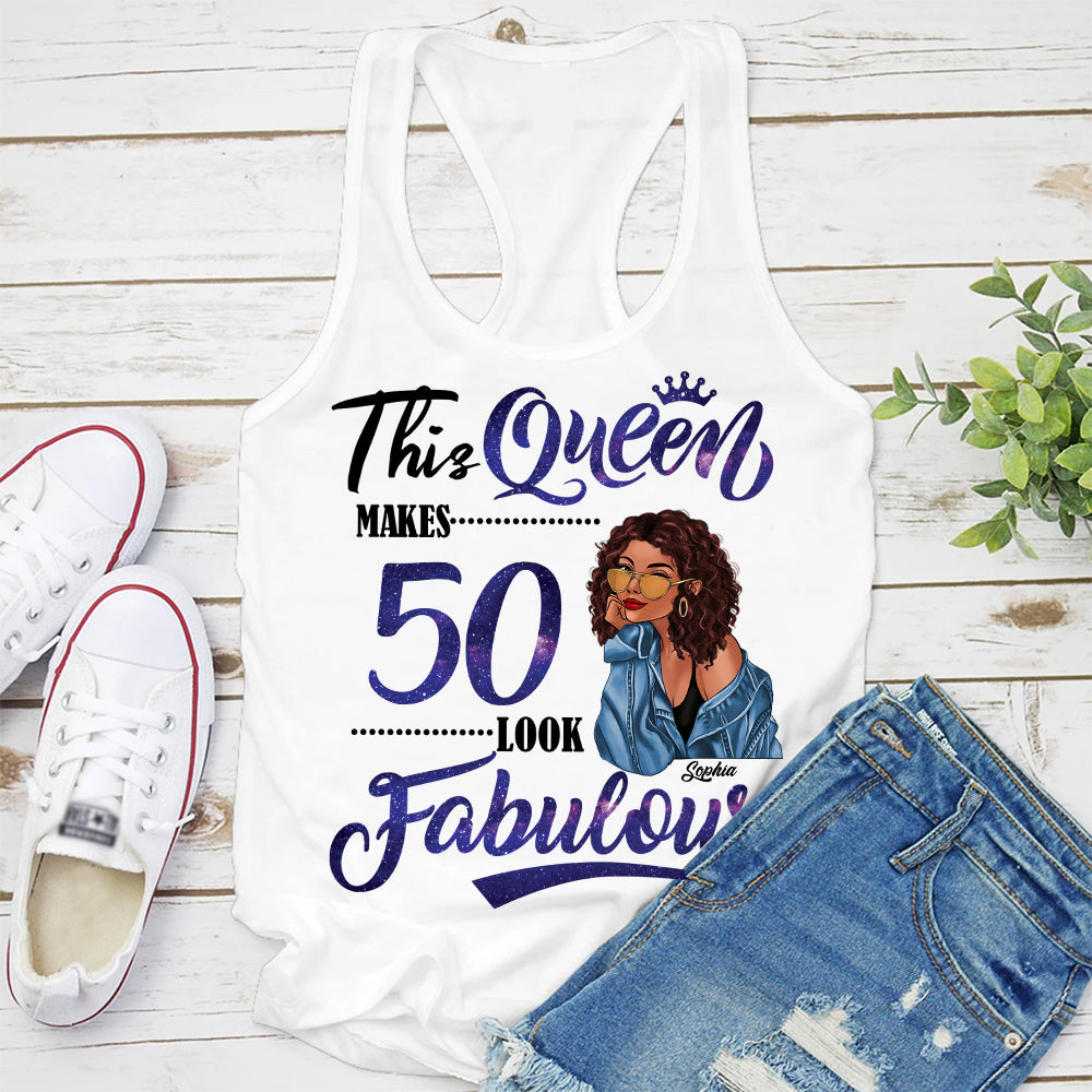 50th Birthday Shirts, Custom Birthday Shirts, Turning 50 Shirt, Gifts For Women Turning 50, 50 And Fabulous Shirt, 50th Birthday Shirts For Her-YPT-ALK