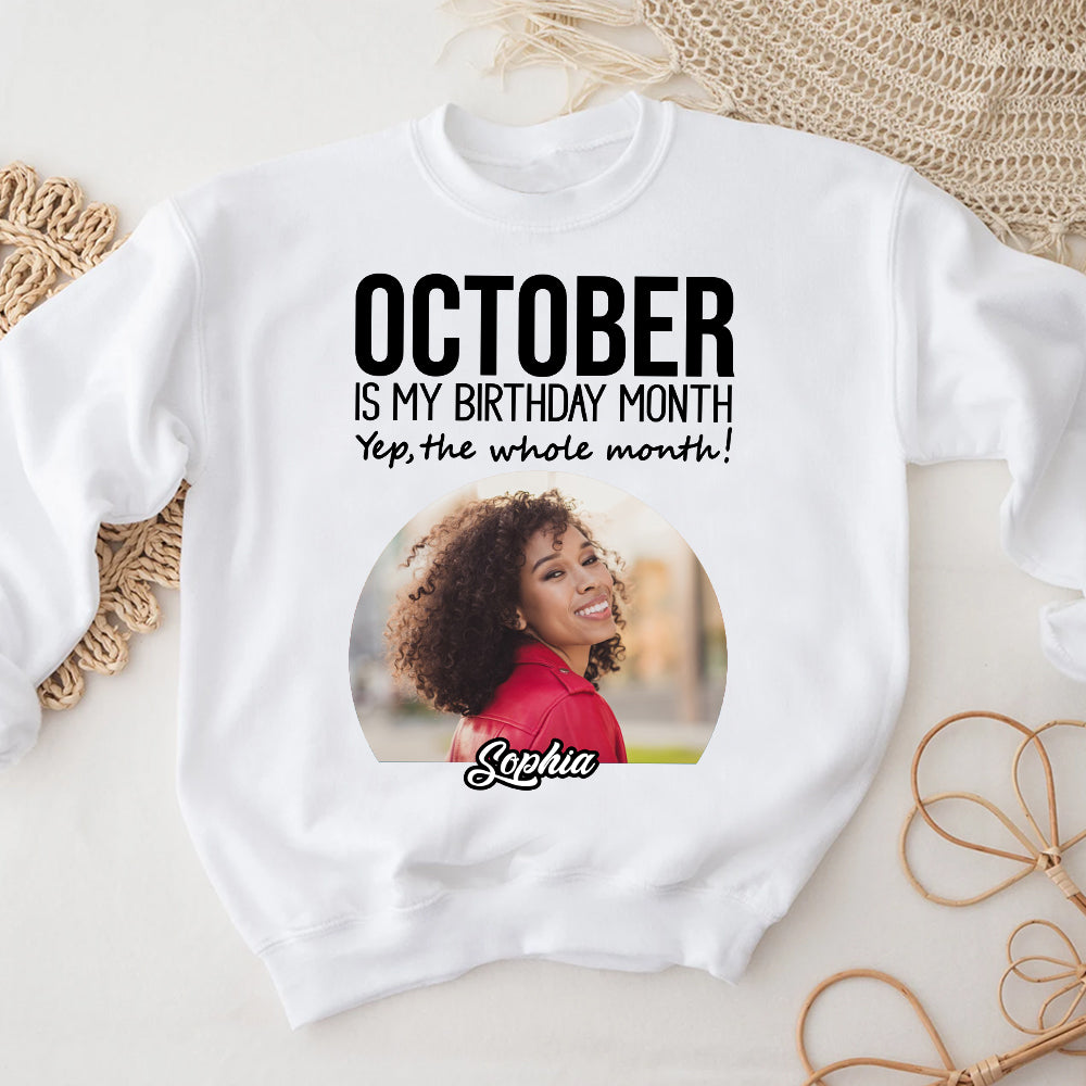 Custom Photo 50&#39;s Birthday Shirt, 50th Birthday Unique T Shirt For Woman, Custom Birthday Shirt, Her Gifts For 50 Years Old, Custom Picture Tee, Personalized Birthday Shirt-YPT-TLQ