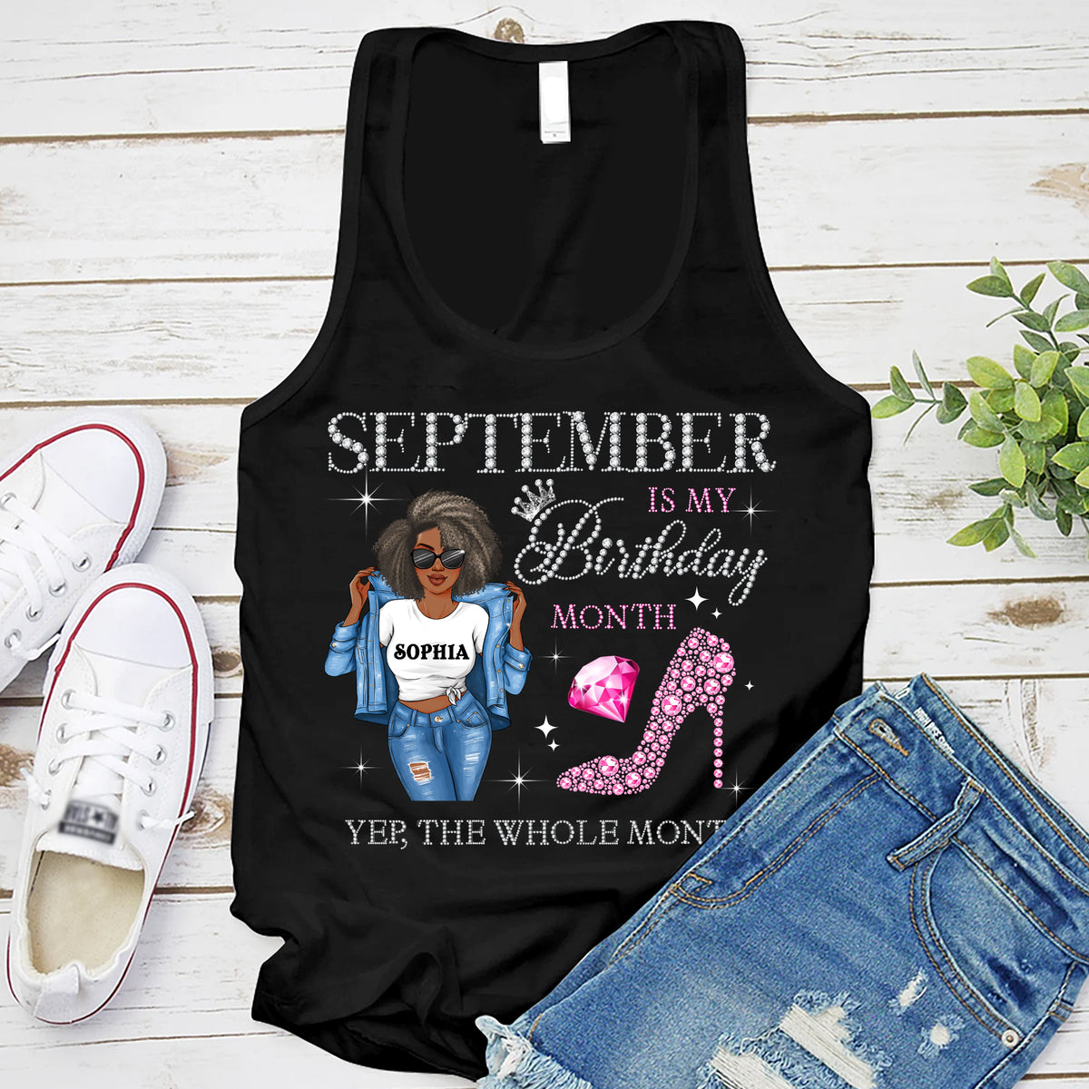 September Birthday Shirt, Custom Birthday Shirt, Queens Born In September, September Birthday Shirts For Woman, September Birthday Gifts, September Is My Birthday Month, Yep The Whole Month-YPT-HMT