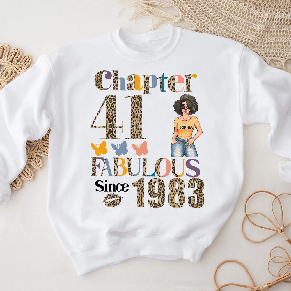 Chapter 41, Fabulous Since 1983 41st Birthday Unique T Shirt For Woman, Custom Birthday Shirt, Her Gifts For 41 Years Old , Turning 41 Birthday Cotton Shirt - YPT-HCT