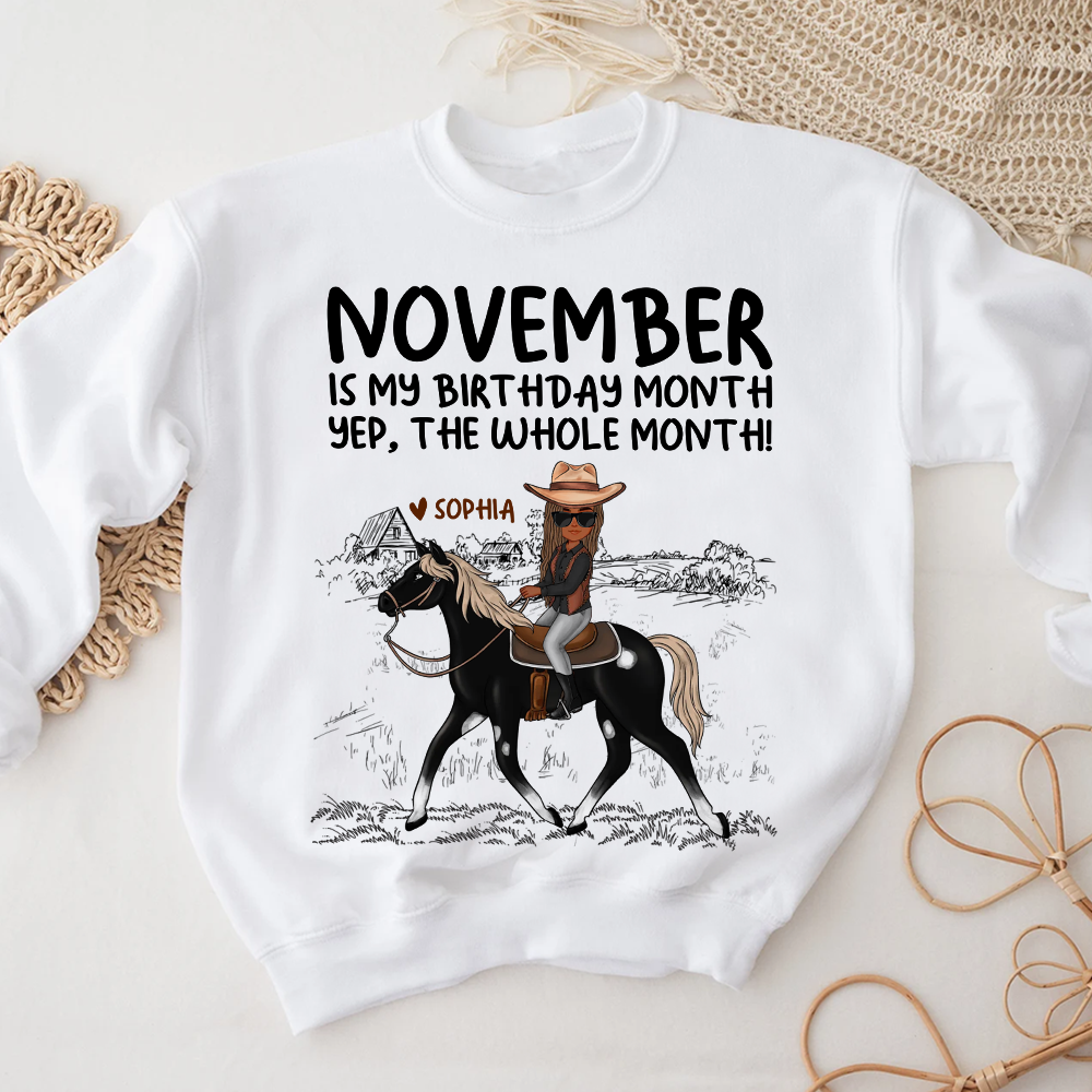 November Birthday Shirt, Custom Birthday Shirt, November Birthday Shirts For Woman, November Birthday Gifts, Who loves Horses