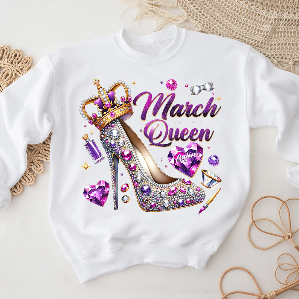 March Birthday Shirt, Custom Birthday Shirt, Queens was Born In March, March Birthday Shirts For Woman, March Birthday Gifts-YPT-ALK