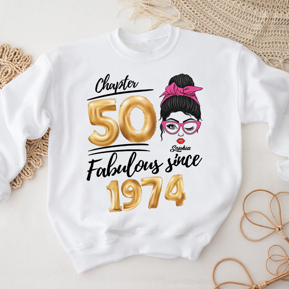 50th Birthday Shirts, Custom Birthday Shirts, Turning 50 Shirt, Gifts For Women Turning 50, 50 And Fabulous Shirt, 1974 Shirt - HCT