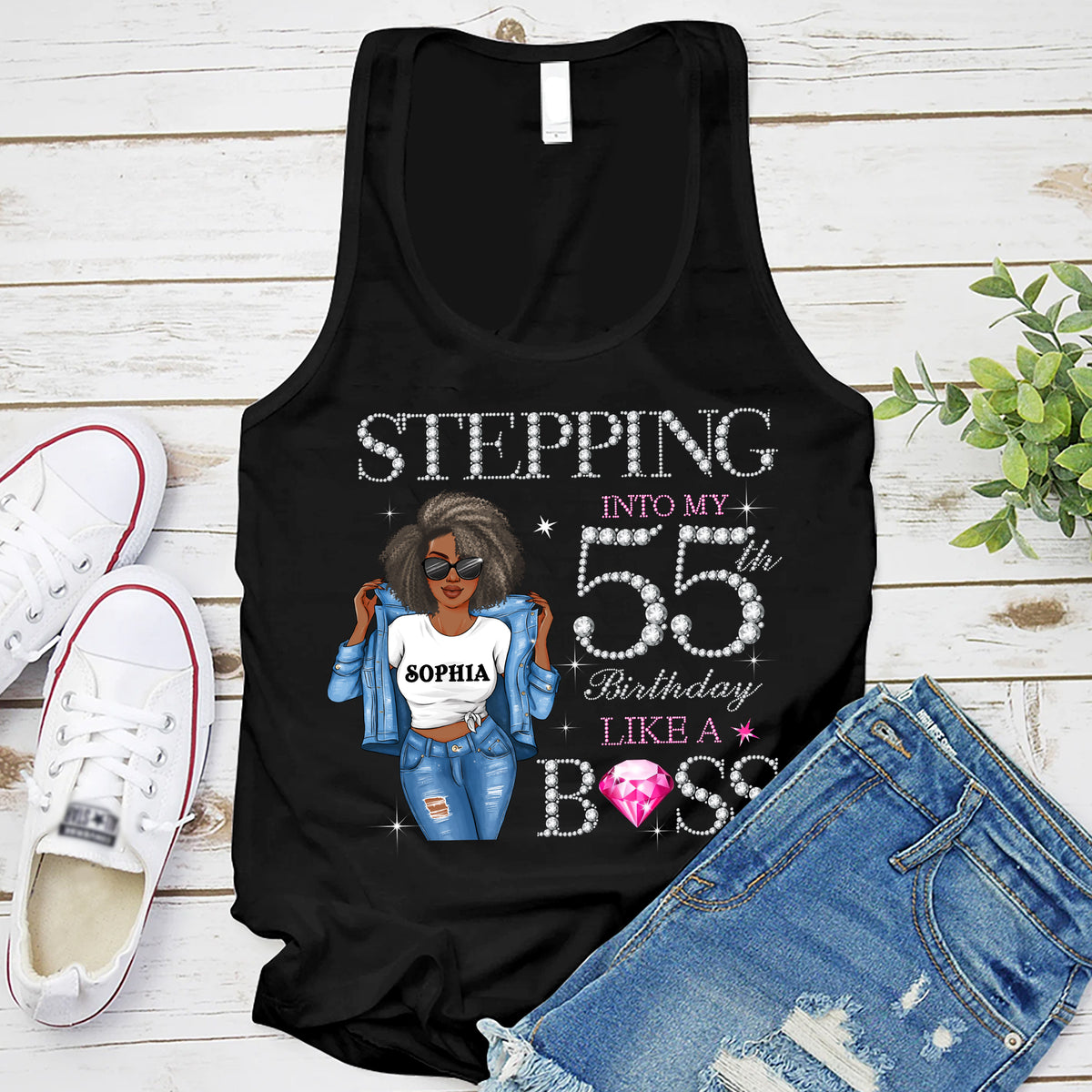 55th Birthday Shirts, Custom Birthday Shirts, Turning 55 Shirt, Gifts For Women Turning 55, 55th Birthday Shirts For Her-YPT-HMT