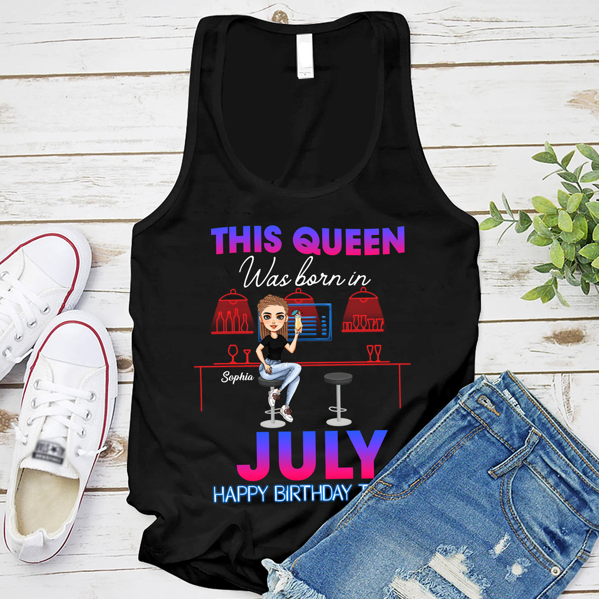 Custom July Birthday Shirt For Woman, Queens Are Born In July Gifts, Melanin Afro Woman Shirt, Black Girl Tee, Afro Queen Gift-YPT-HMT