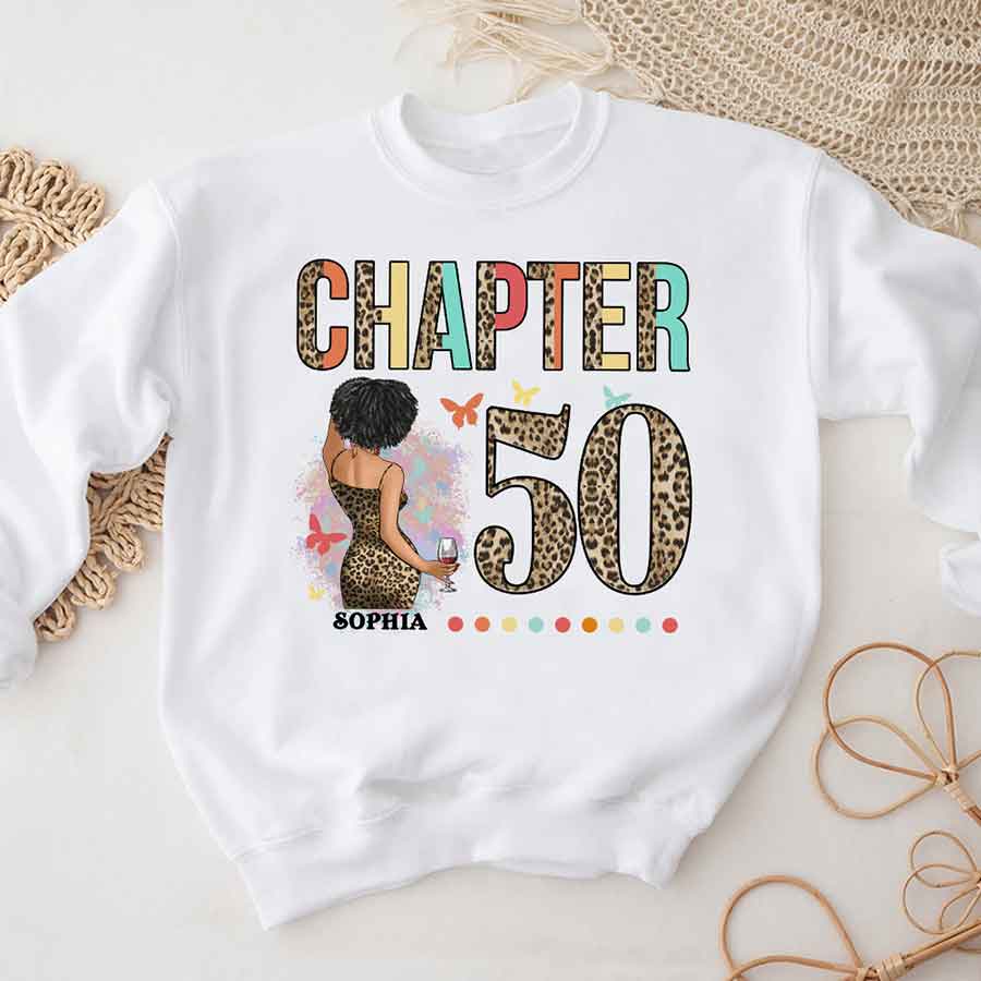 Chapter 50, 50th Birthday Unique T Shirt For Woman, Custom Birthday Shirt, Her Gifts For 50 Years Old , Turning 50 Birthday Cotton Shirt - YPT-HCT