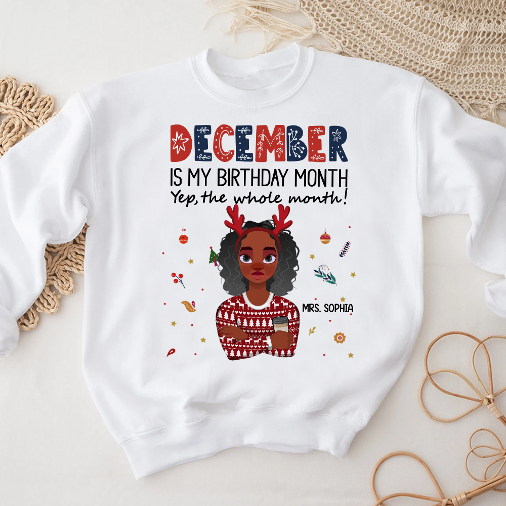 December Birthday Shirt, Custom Birthday Shirt, Queen Was Born In December Birthday Shirts For Woman