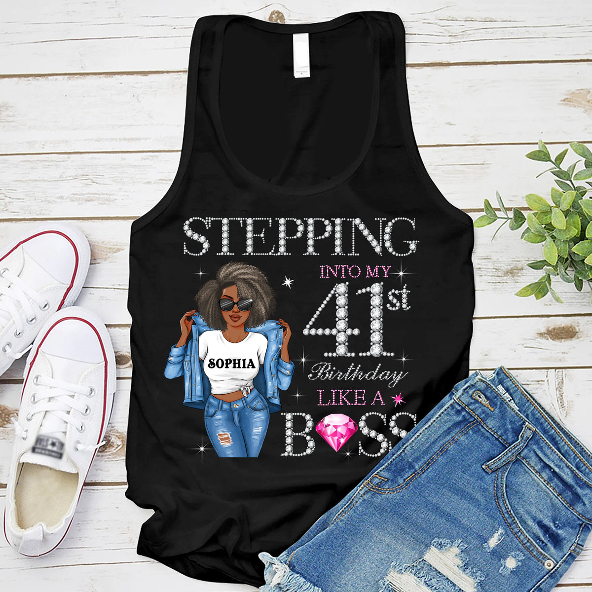 41st Birthday Shirts, Custom Birthday Shirts, Turning 41 Shirt, Gifts For Women Turning 41, 41st Birthday Shirts For Her-YPT-HMT