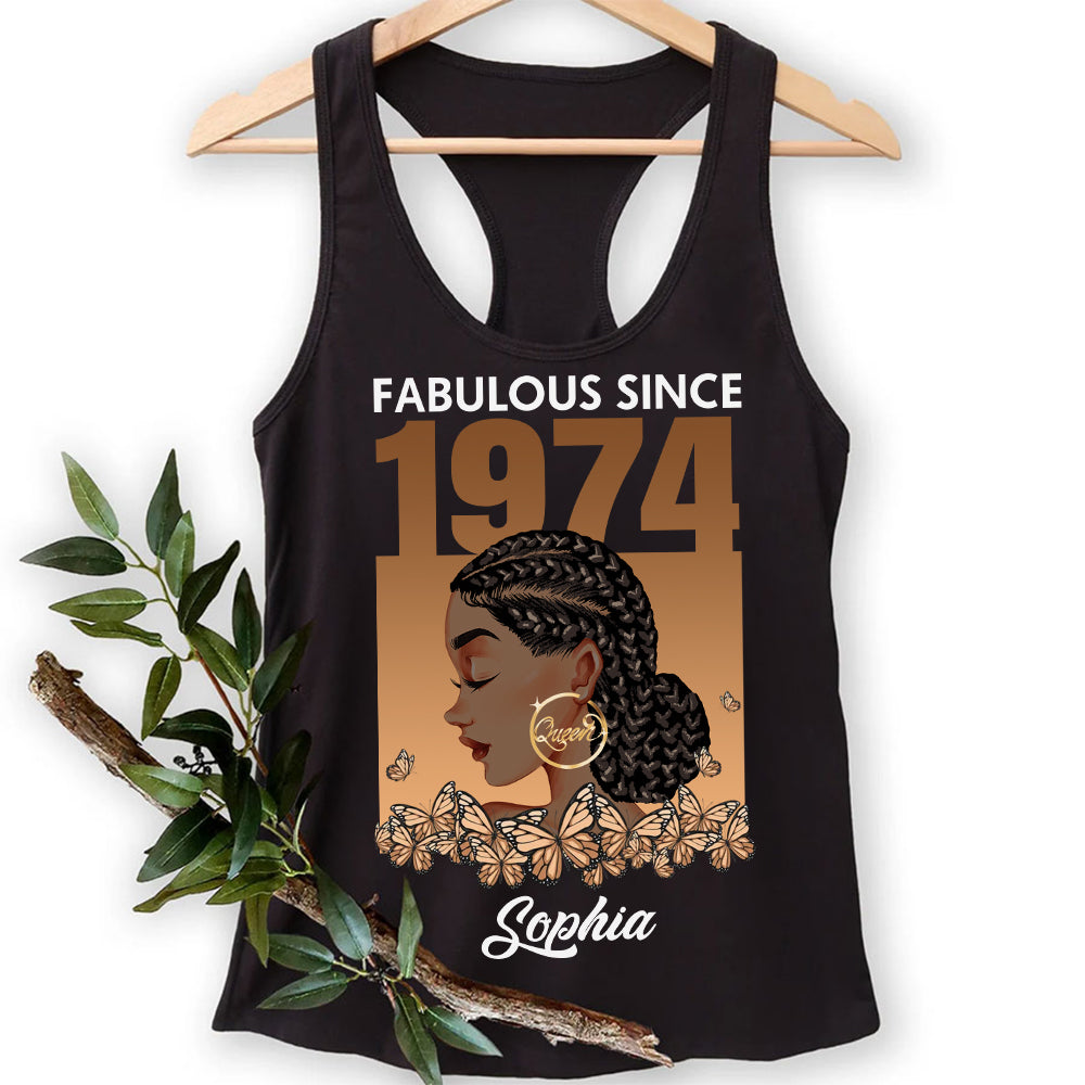 Chapter 50, Fabulous Since 1974 50th Birthday Unique T Shirt For Woman, Her Gifts For 50 Years Old , Turning 50 Birthday Cotton Shirt-ALK