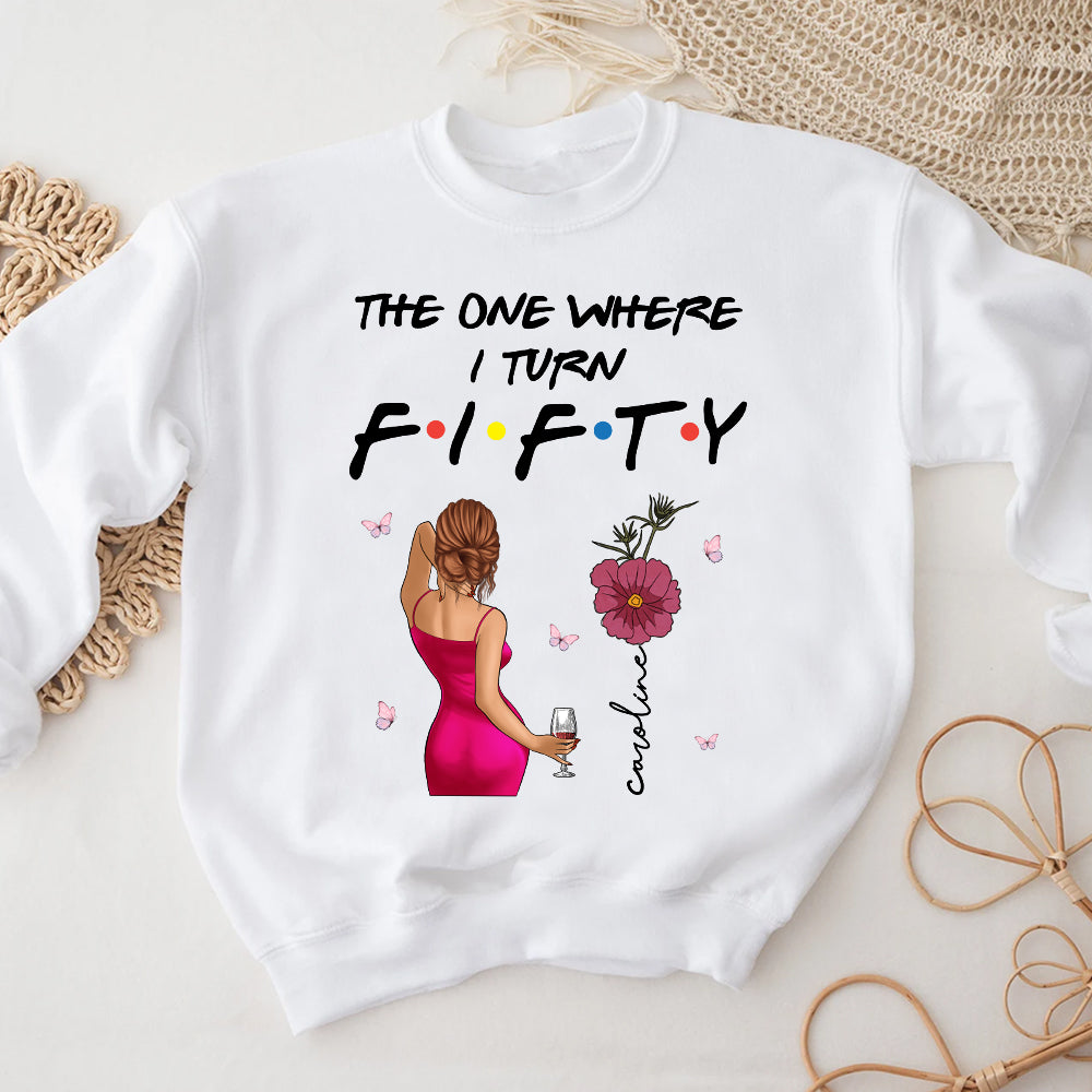 Personalized 50th Birthday Shirts, Custom Birthday Shirts, Turning 50 Shirt, Gifts For Women Turning 50, 50 And Fabulous Shirt, 50th Birthday Shirts For Her-YPT-TLQ