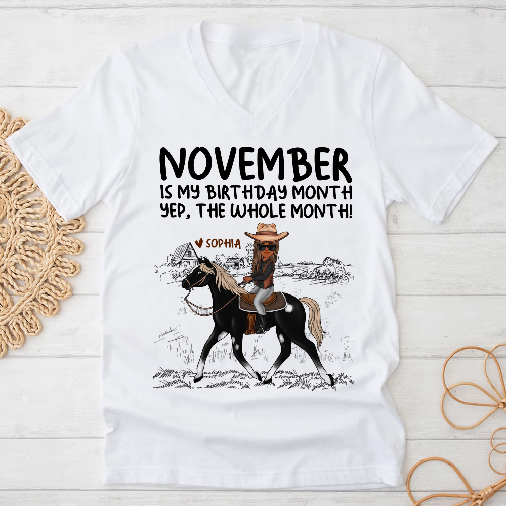 November Birthday Shirt, Custom Birthday Shirt, November Birthday Shirts For Woman, November Birthday Gifts, Who loves Horses