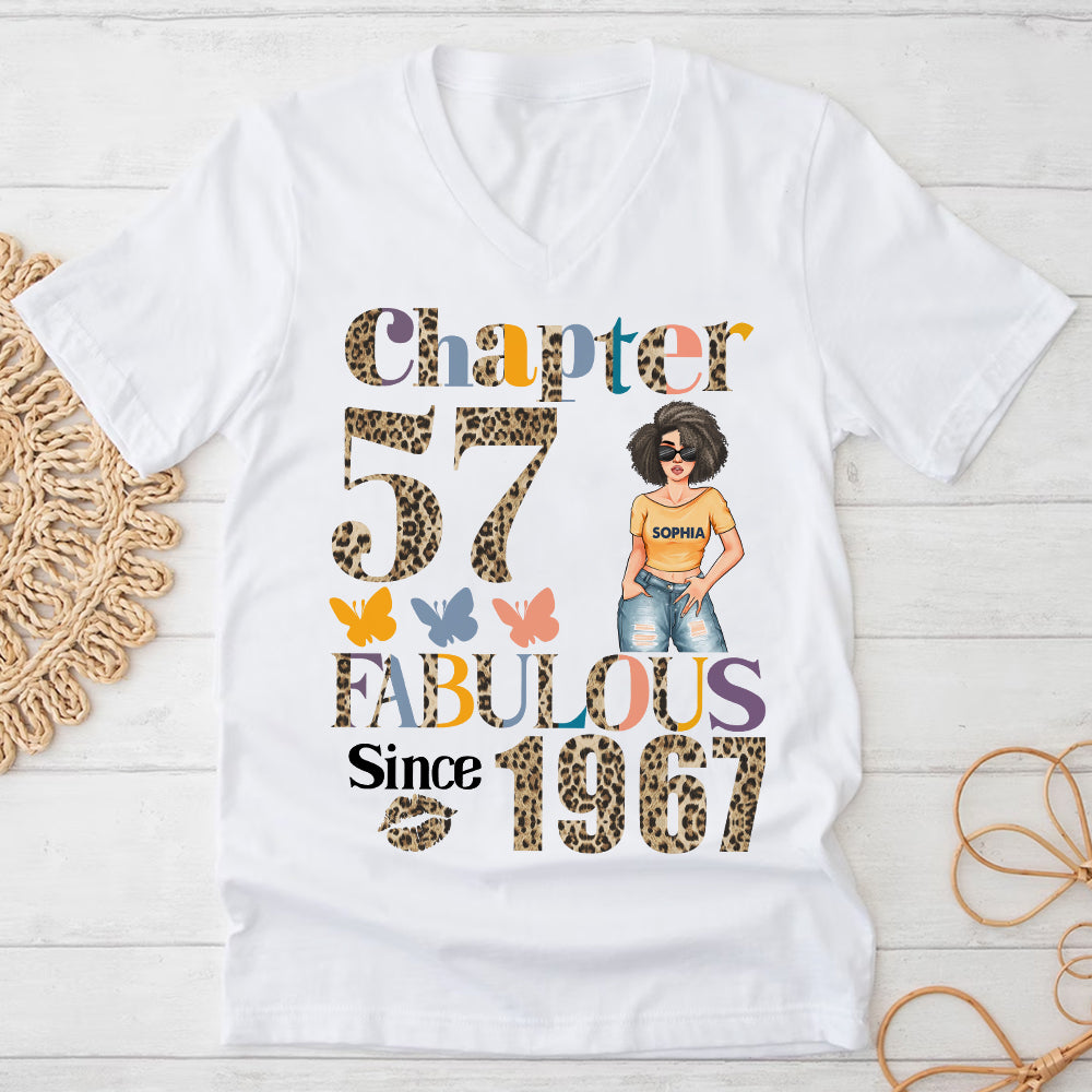 Chapter 57, Fabulous Since 1967 57th Birthday Unique T Shirt For Woman, Custom Birthday Shirt, Her Gifts For 57 Years Old, Turning 57 Birthday Cotton Shirt - YPT-HCT.