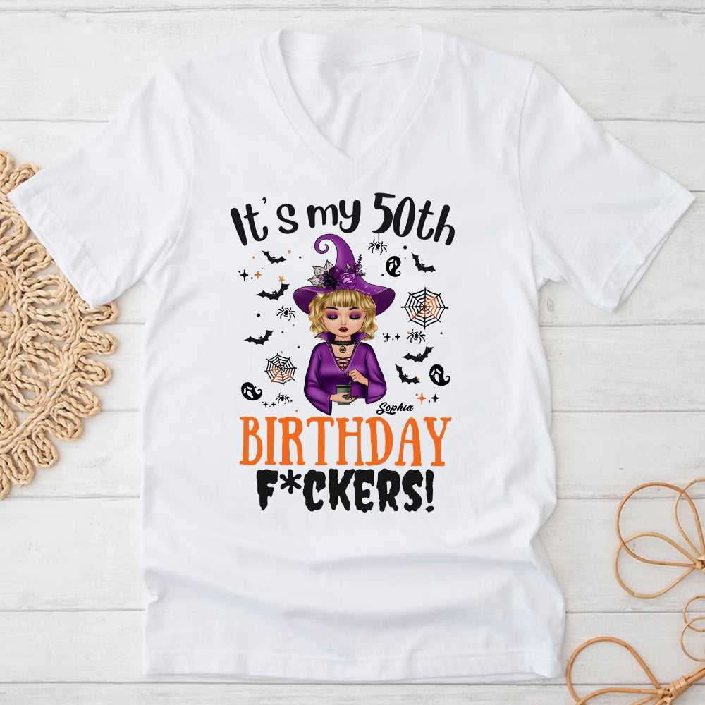 Personalized 50th Birthday Shirts, Custom Birthday Shirts, Turning 50 Shirt, Gifts For Women Turning 50, 50 And Fabulous Shirt, 50th Birthday Shirts For Her-YPT-ALK