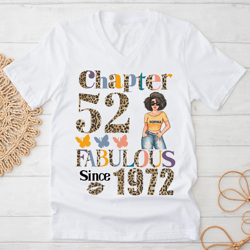 Chapter 52, Fabulous Since 1972 52nd Birthday Unique T Shirt For Woman, Custom Birthday Shirt, Her Gifts For 52 Years Old , Turning 52 Birthday Cotton Shirt - YPT-HCT