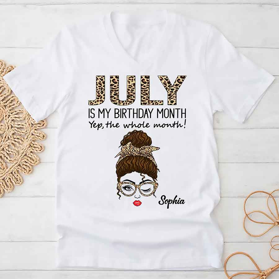 July Birthday Shirt, Custom Birthday Shirt, Queens Born In July, July Birthday Shirts For Woman, July Birthday Gifts-YPT-ALK